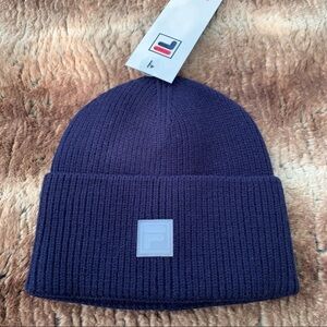 Fila Wide Cuff Shoreman Beanie Navy Blue